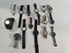 Four bags of pre-owned costume jewellery and wrist watches to include Casio, Seiko, Michael Kors.