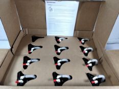 Twelve Pentair SHURflo 166-296-XX series beverage gas pumps, boxed.