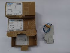 Six as new Hager ARR920U RCBO AFDD 1 module B20a 6ka type A 30ma arc fault detection devices.