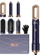 Four as new Ukliss 6-in-1 Hairstyler Pro, hairdryer brush sets (WT-622-1-BLUE-PP07) (stock image).