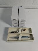 Six as new Parker Ballpoint pens to include 3x IM Premium Blue Grey CT Ballpoint Pen (2143645) and 3