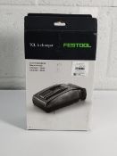 An as new Festool TCL 6 Rapid Charger, TCL 6 GB 240V (REF: 201136/4014549259498).