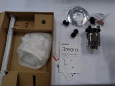 As new Aqualisa Dream DRM001CFC thermostatic mixer shower with 105mm harmony head.