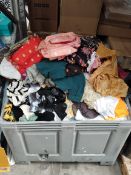 A quantity of assorted pre-owned clothing and related (stillage not included).