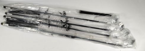 Four as new Callaway Apex Ai200 forged R/H irons 5/6/7/8, UST Mamiya 70 R shafts, golf pride grips.