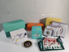 A quantity of assorted homeware to include Fortnum and Mason Camellia six cup teapot, Copenhagen blu