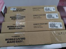 Four as new Sealand Dometic VacuFlush EcoVac 385344436 white travel toilet seats 140 Traveler 900.