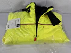 Five as new Fortdress FTJ28-HV-L Freezer Jackets, Polar HIVIS, Large.