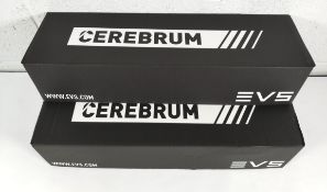 Two EVS Cerebrum broadcast control panel, 16 programmable LCD buttons + rotary dial, boxed. (CCP1601