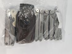 Five pre-owned Leatherman multitools to include Skeletool, Wave (over 18s only).