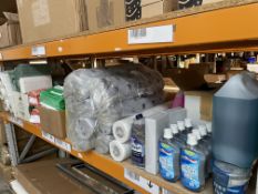 Assorted hygiene and cleaning related products.