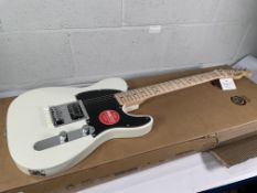 An as new Squier Sonic Esquire H Electric Guitar, Arctic White.