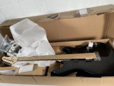 An as new Pyle 6-String Electric Guitar Kit PEGKT99BK (Includes amplifier with accessory kit).