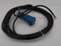 Ten as new Mennekes D-57399 industrial plugs 200-250v with open ended lengths of electric cable atta