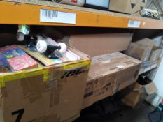 Assorted items for children to include toys and books, and art.