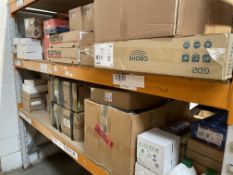 Assorted electrical, plumbing and related items.