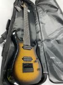 An as new Jackson Pro Plus Series Dinky Modern EVTN7 electric guitar in Gold Sparkle.