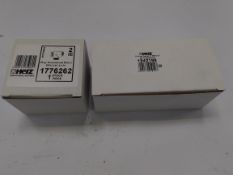 As new Herz thermostatic components - 4 x 1776262 3 port ctr valves, 3 x 1942198 - thermostatic head