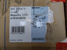 As new Geberit Mapress pressing jaw sets 15/22/28/35mm. Manufacturer code: 690.193.00.1.