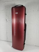 An as new Pure Gewa polycarbonate violin case in red, size: 4/4 (REF: PS350187).