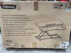 A Fellowes Corsivo Sit Stand Workstation 8091001.