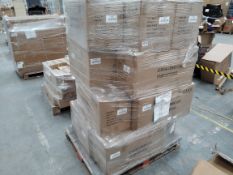 A pallet containing Deflecto, A3 Round Corner Floor Stands Water Base, (PPA3WBS).
