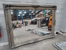 An X-large ornate leaner wall mirror (glass needs resitting).