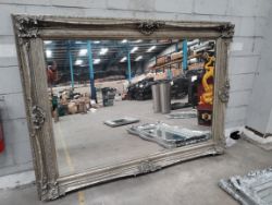An X-large ornate leaner wall mirror (glass needs resitting).