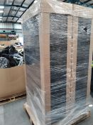 Two Double Door Storage Cupboards, (shelves not included).