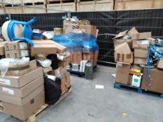 Three pallets of assorted commercial, industrial and related goods.