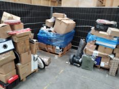 Three pallets of assorted commercial, industrial and related goods.