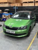 A 2016 Skoda Fabia 1197cc petrol, Metallic Green, MOT Aug 2026. No Keys *Buyers Premium ONLY 12%*