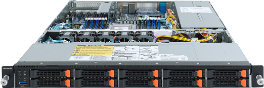 Pre-owned Gigabyte R152-Z32 1U Rackmount Server (No drives included) (PN: 6NR152Z32MR-00-114, SN: GK