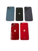 Assorted pre-owned Apple iPhones (iCloud account locked, sold as is for parts only).