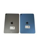 Two pre-owned Apple iPads sold for parts; iPad Air 5th Gen 64GB, iPad 10th Gen 256GB (Both iCloud lo
