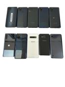 Ten Samsung Smartphones sold for parts (Google account locked, sold as is).