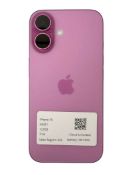 Pre-owned Apple iPhone 16 (US/A3081) 128GB in Pink (iCloud account unlocked) (Battery health: 100%)