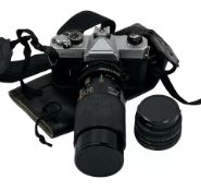 c.1979 Fujica STX-1 35mm SLR Camera with X-Fujinon 50mm f1.9 FM Lens and Tamron CF Tele Macro 80-210