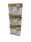 Three as new Epson ELPLP91 Projector Lamps (EAN: 8715946606736) (Box sealed).