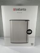 A boxed as new Brabantia Bo Touch Bin 2 x 30ltr, matt black.