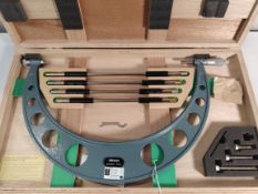 A pre-owned Mitutoyo 104-152 outide micrometer set.
