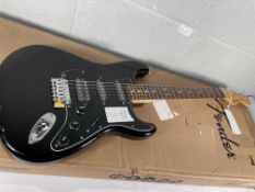 A Fender Standard Stratocaster HSS, black (SN: ICF25017473).