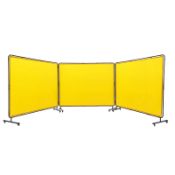 A boxed as new VEVOR XU-2318 Welding Screen with frame, 6' x 8', 3 panel (stock image).