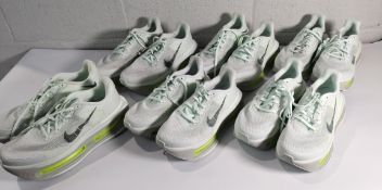 Six pairs of pre-owned Nike Vomero running trainers (2x UK 8.5, 1x UK 7, 1x UK 6.5 and 2x UK 6).