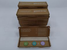 Twenty as new Good Time magnetic soap bar holders, each with three magnetic attachments.