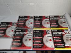 Seven assorted as new Trend saw blades.