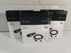 Three as new Festool plug it system ACA 220-240/18V Erho GB mains adapter (REF: 202503, damaged boxe