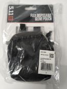 Eight as new 5.11 flex disposable glove pouch, black, one size (56655ABR).