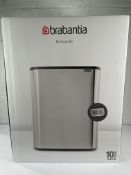 A boxed as new Brabantia 221521 Bo Touch Bin 2 x 30ltr, platinum.