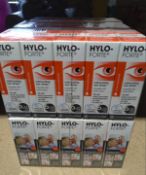 Sixty boxes of Ursapharm Hylo-Forte lubricating eyedrops 60 x 10ml, BB date 02/2028.